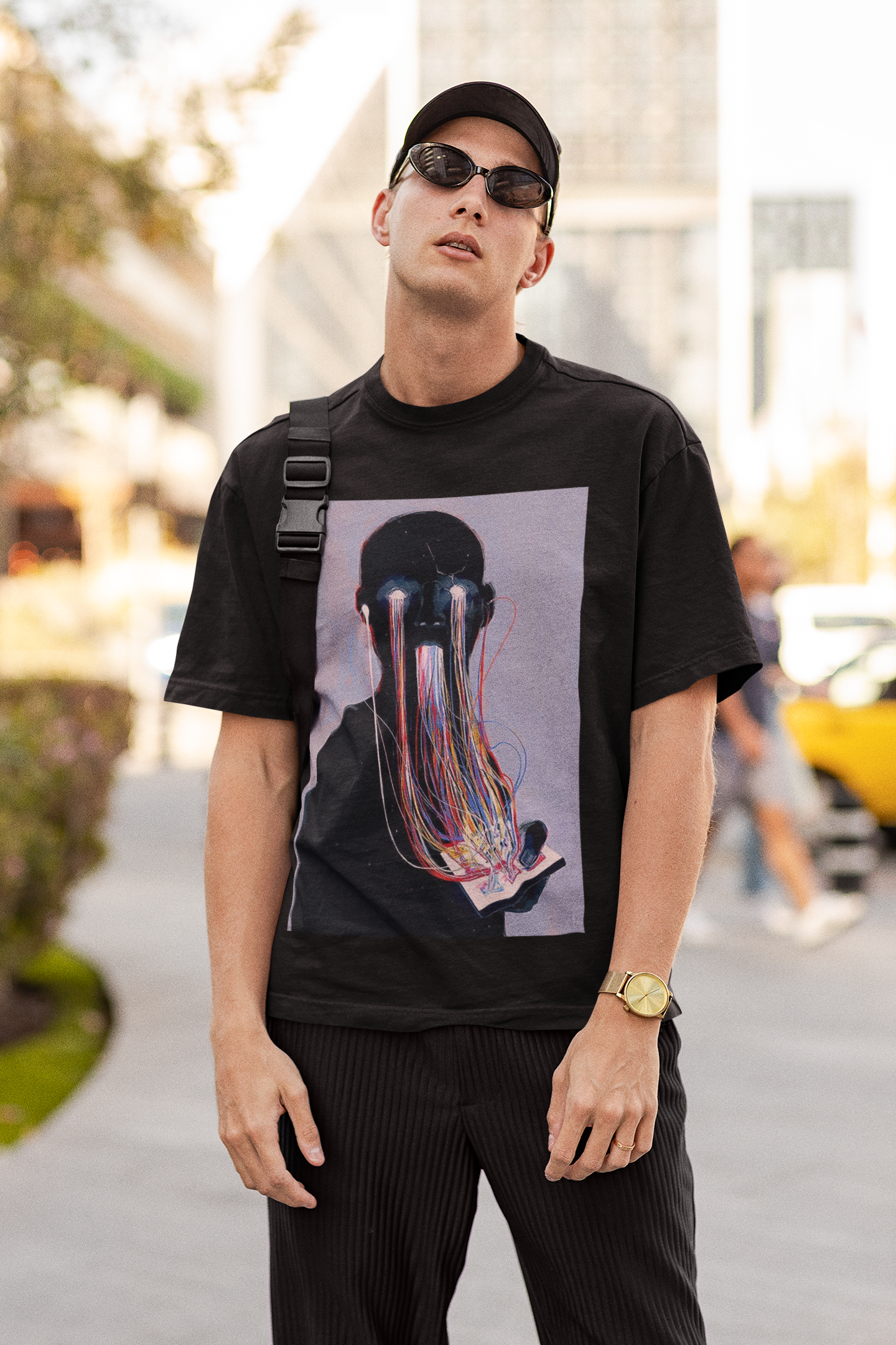 DIGISCAPE -Oversized Techwear Tshirt - Cyborgfit