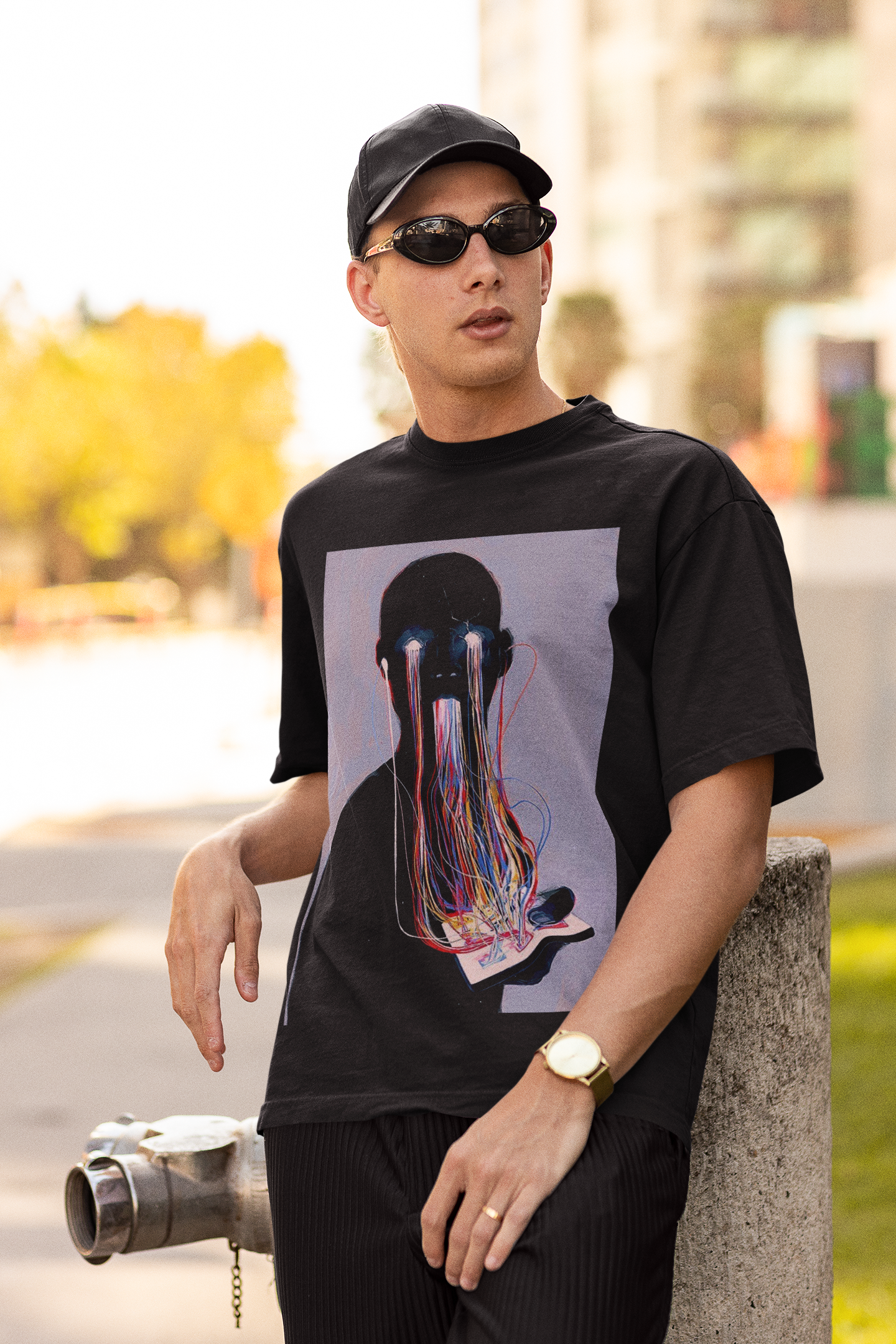 DIGISCAPE -Oversized Techwear Tshirt - Cyborgfit