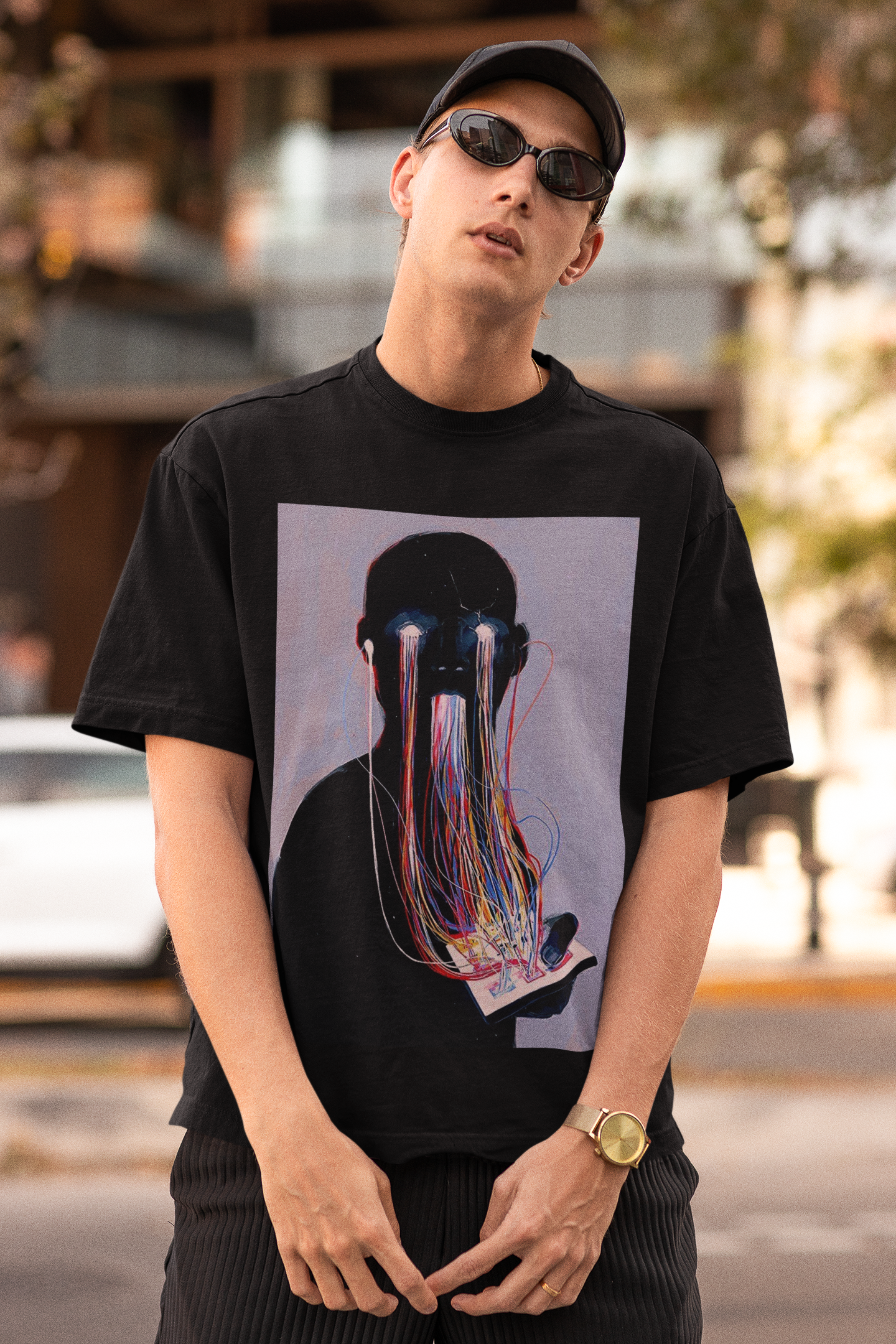 DIGISCAPE -Oversized Techwear Tshirt - Cyborgfit